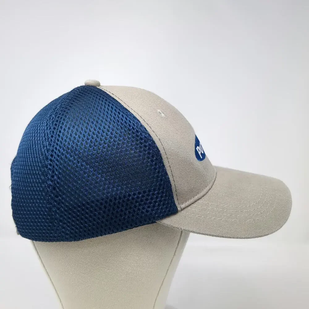 F.W. Webb PurePro Baseball Cap Beige Blue OSFM Mesh Strapback Embroidered Hat